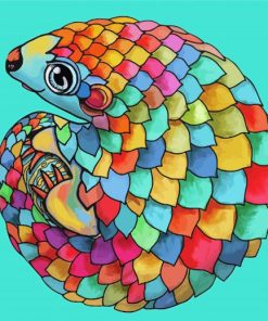 Cute Pangolin paint by numbers