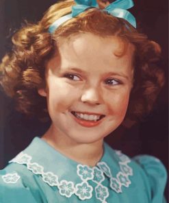 Cute Shirley Temple paint by numbers