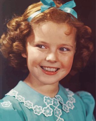 Cute Shirley Temple paint by numbers