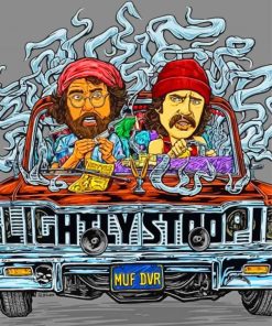 Duo Comedy Cheech And Chong paint by numbers