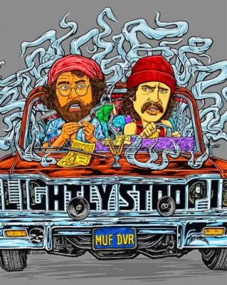 Duo Comedy Cheech And Chong paint by numbers