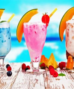 Fresh Tropical Drinks paint by numbers