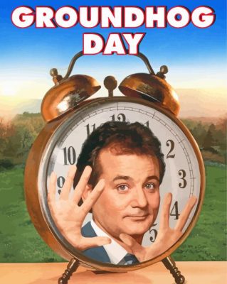 Groundhog Day Poster paint by numbers