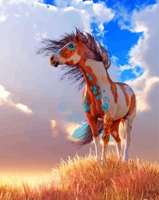 Indian Tribal Horses Animal paint by numbers