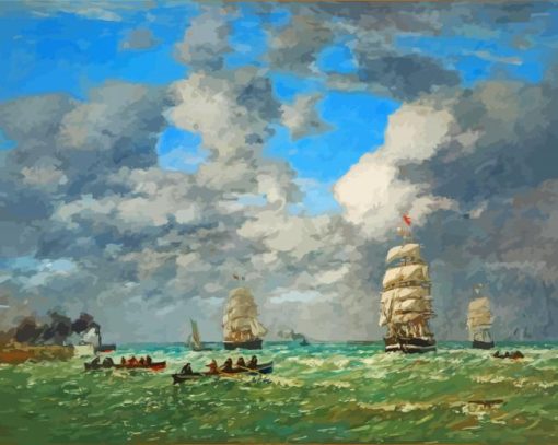 Le Port Du havre By Eugene Boudin paint by numbers