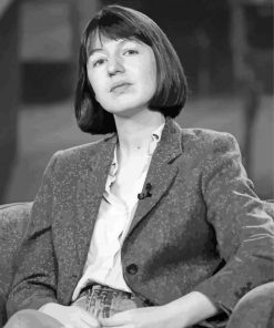monochrome Sally Rooney paint by numbers