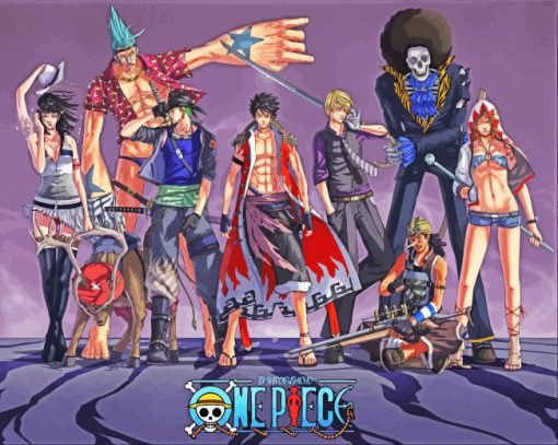 Mugiwara One Piece paint by numbers