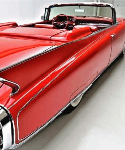 Red lCassic Cadillacs Car paint by numbers