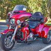 Red Three Wheeler Harley Davidson paint by numbers