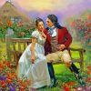 Romantic Couple In The Garden paint by numbers