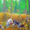 Thunder In The Pines Bobwhite Quail Hunting paint by numbers