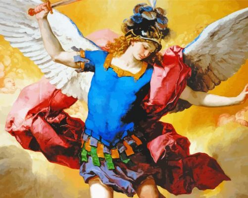 Vintage Archangel Michael paint by numbers