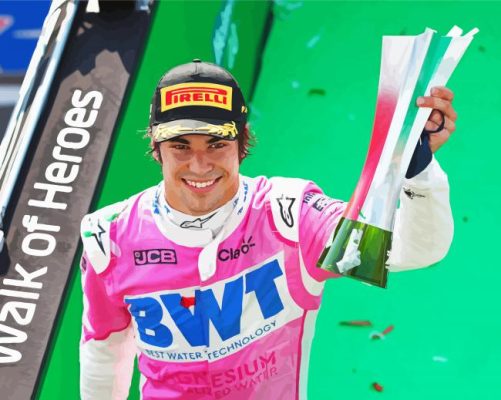 Winner Lance Stroll paint by numbers