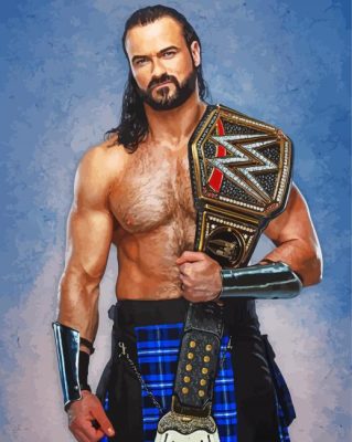 Wwe Champion Drew McIntyre paint by numbers