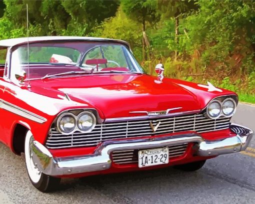 1958 Plymouth Fury Car Paint By Numbers
