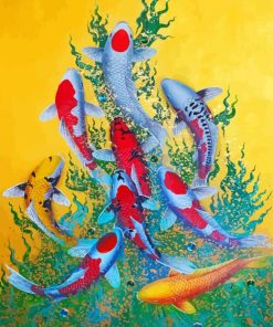 9 Koi Fish Art Paint By Numbers