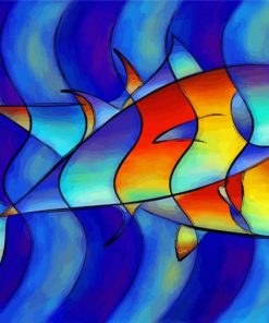 Abstract Fish Art Paint By Numbers