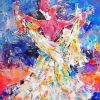 Abstract Ballroom Dancers Art Paint By Numbers