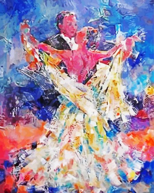 Abstract Ballroom Dancers Art Paint By Numbers
