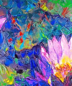 Abstract Colorful Flowers Art Paint By Numbers