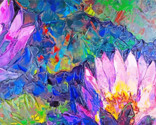 Abstract Colorful Flowers Art Paint By Numbers
