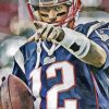 Abstract Tom Brady Paint By Numbers