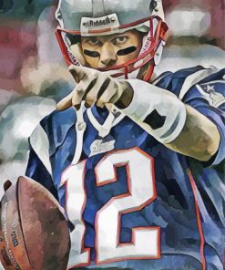 Abstract Tom Brady Paint By Numbers