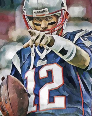 Abstract Tom Brady Paint By Numbers