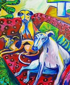 Abstract Whippets Paint By Numbers