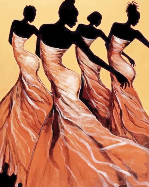 African Dancing Sisters Paint By Numbers