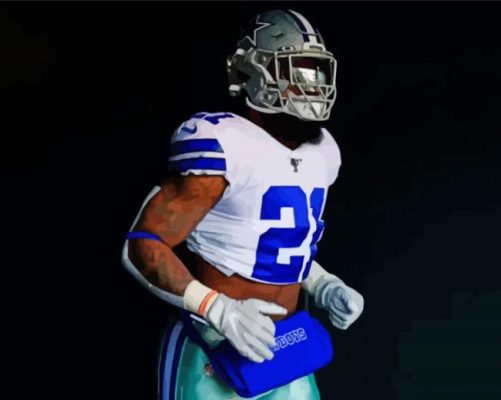 American Football Player Ezekiel Elliott Paint By Numbers