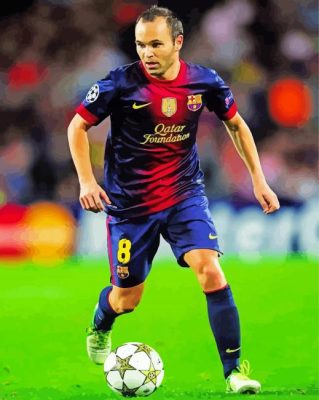 Andres Iniesta Footballer Paint By Numbers