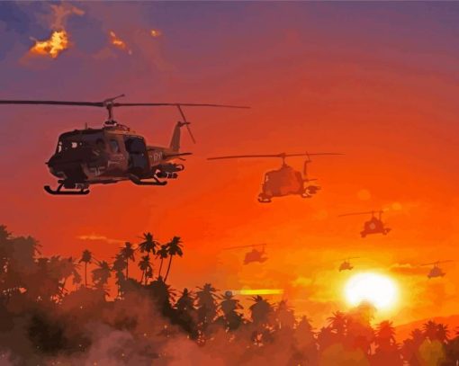 Apocalypse Now Helicopters Paint By Numbers