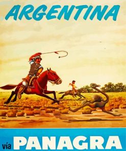 Argentina Travel Poster Paint By Numbers