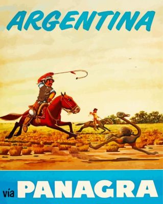 Argentina Travel Poster Paint By Numbers