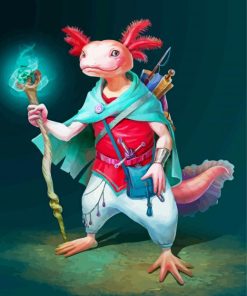 Axolotl The Shaman Assistant Paint By Numbers