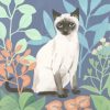 Balinese Cat And Plants Paint By Numbers