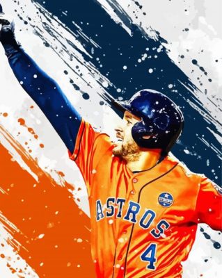 Baseball Astros George Springer Paint By Numbers