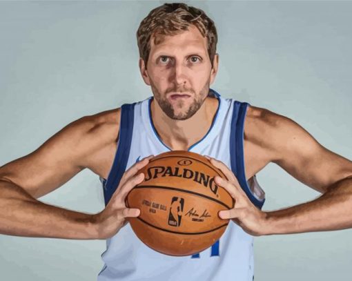 Basketball Player Dirk Nowitzki Paint By Numbers