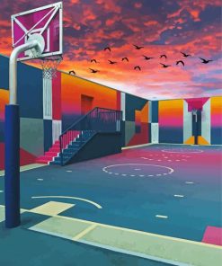 Basketball Court Illustration Paint By Numbers