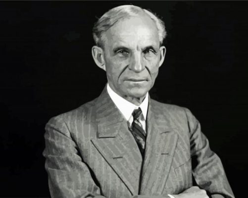 Black And White Henry Ford Paint By Numbers