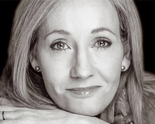 Black And White Jk Rowling Paint By Numbers