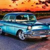 Blue Classic 1956 Chevrolet Paint By Numbers