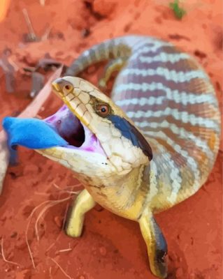 Blue Tongued Skink Reptile Paint By Numbers