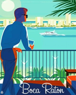 Boca Raton Florida Poster Paint By Numbers