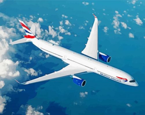 British Airways Plane Paint By Numbers