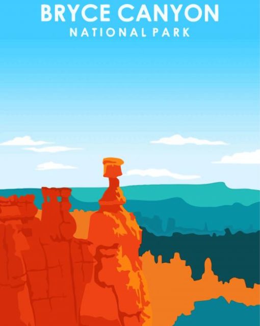 Bryce National Park Illustration Paint By Numbers