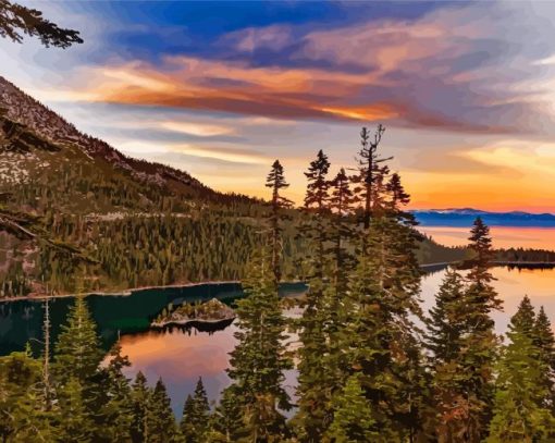 California Emerald Bay State Park Paint By Numbers
