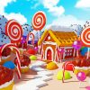 Cartoon Candy Land Paint By Numbers