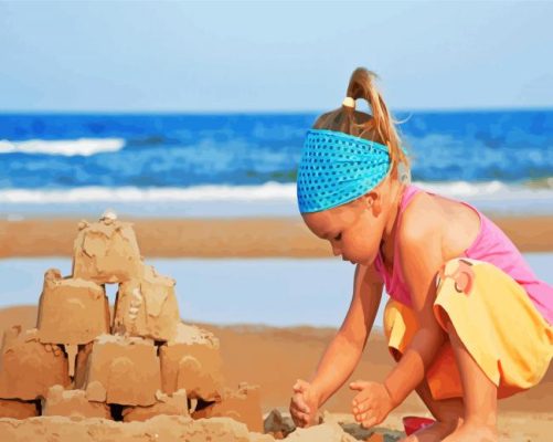 Children At The Seaside Paint By Numbers